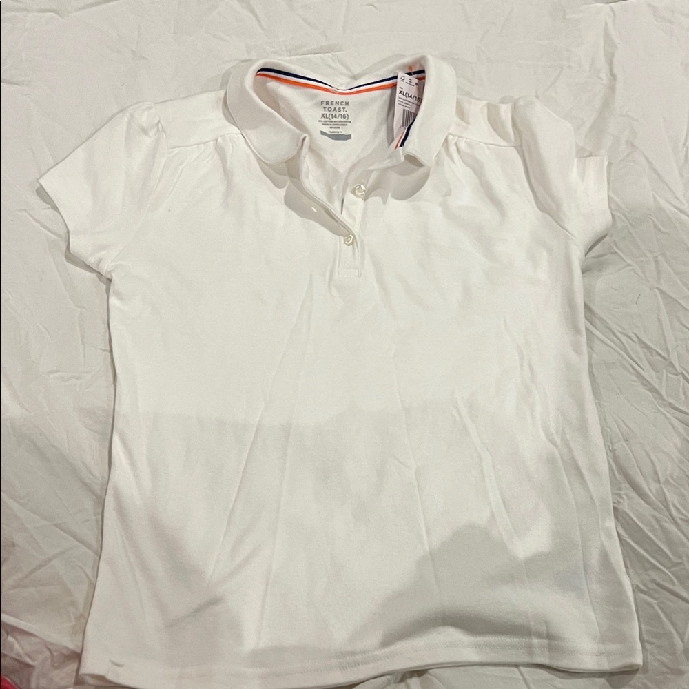 French Toast White Button Down Shirt